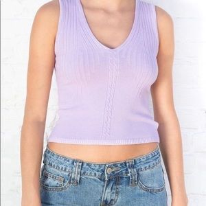 Brandy Melville alma knit tank pastel purple